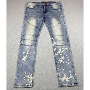 Seven Souls Jeans Mens 36x32 Distressed Wash Splatter Stretch Denim Retro Y2K